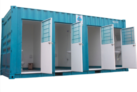 Container toilet 20 feet
